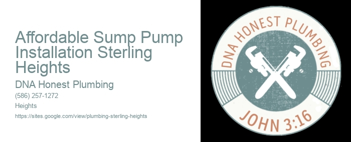 Affordable Sump Pump Installation Sterling Heights