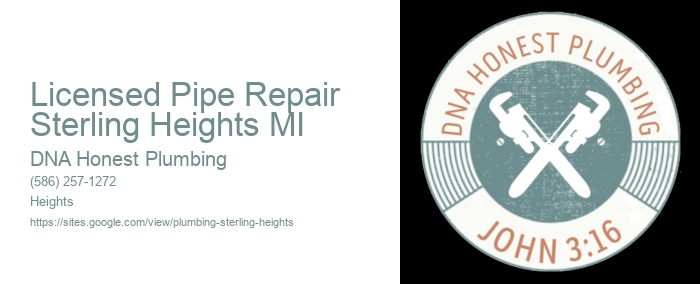 Licensed Pipe Repair Sterling Heights MI