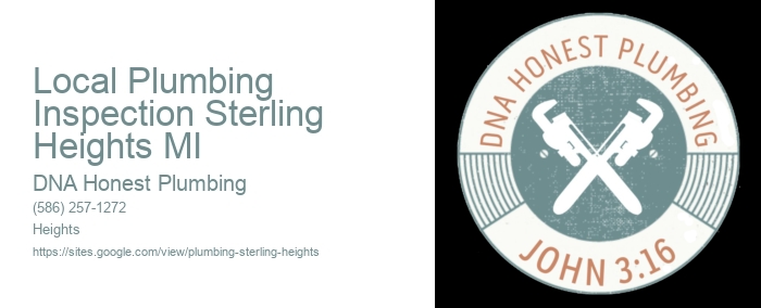 Local Plumbing Inspection Sterling Heights MI